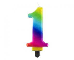 ŚWIECZKA CYFERKA 1 GALAXY 8 CM