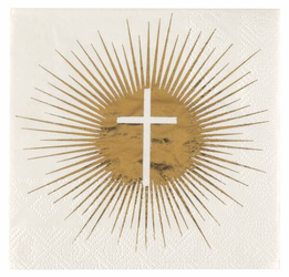 SERWETKI PAPIEROWE KOMUNIA RÓŻANIEC 25X25 CM 20 SZT