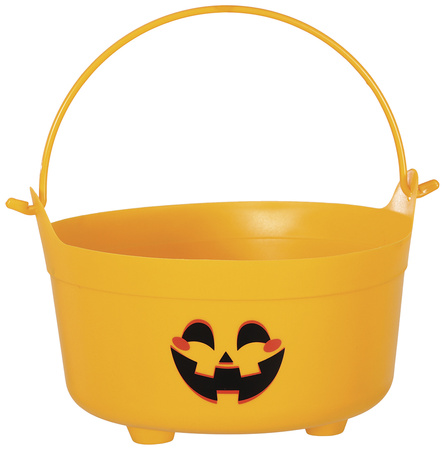 WIADERKO Z DYNIĄ POMARAŃCZOWE 23X10 CM HALLOWEEN