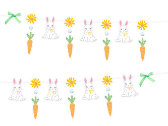 BANER KRÓLIKI 240 X 30 CM WIELKANOC