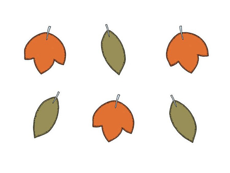 DEKORACJE PAPIEROWE LIŚCIE 6 szt.