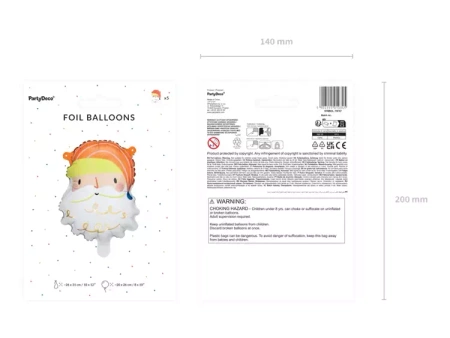 BALON FOLIOWY MIKOŁAJ