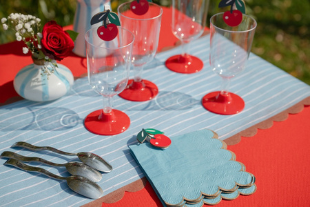 SERWETKI KOKTAJLOWE DOLCE VITA NIEBIESKIE 25 CM 12 SZT 