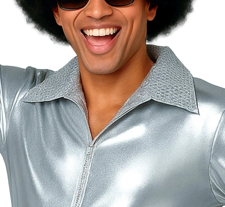 STRÓJ MĘSKI DISCO SREBRNY