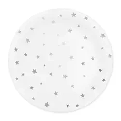 TALERZYKI BIAŁE W SREBRNE GWIAZDKI