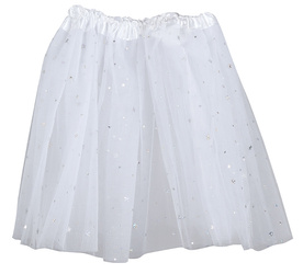SPÓDNICZKA TUTU BIAŁA W GWIAZDKI 30 CM