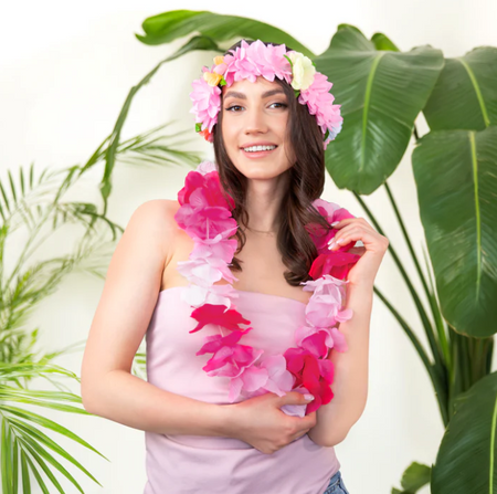 NASZYJNIK HAWAJSKI 115 CM RÓŻOWY 