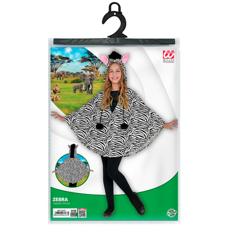 ZEBRA (poncho con cappuccio)