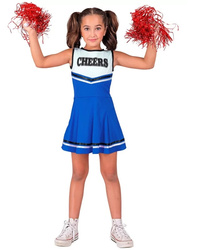 STRÓJ MAŁA CHEERLEADERKA NIEBIESKA