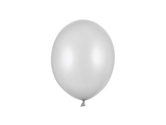 BALONY STRONG 23 CM METALLIC SILVER SNOW 100 SZT