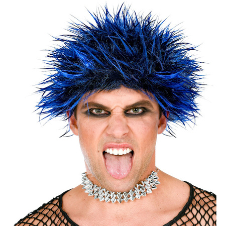 PERUKA NIEBIESKA PUNK