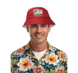 CZAPKA CZERWONA BUCKET HAT BEER KING