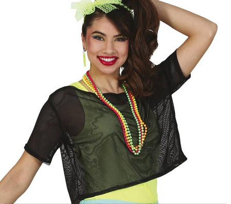 BLUZKA Z SIATKI CZARNA