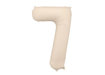 BALON FOLIOWY 7 CYFRA  86 CM JASNY BEŻ