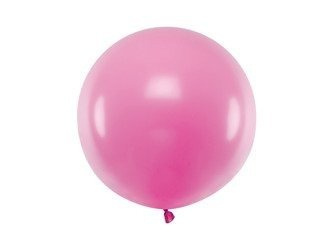 BALON LATEKSOWY 60 CM OKRĄGŁY PASTEL FUKSJA