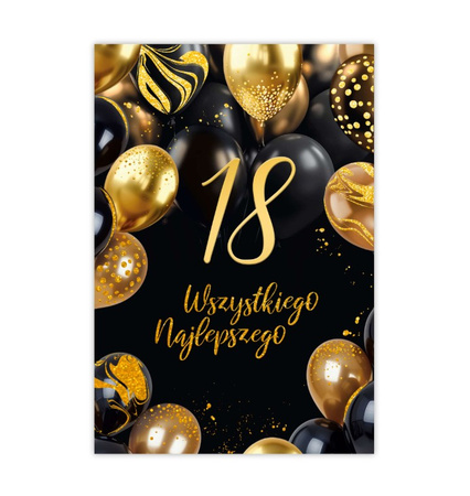 KARTKI OKOLICZNOŚCIOWE 18 URODZINY 