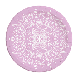 ZESTAW MANDALA FIOLETOWE TALERZYKI KUBECZKI