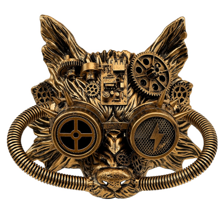 MASKA ZŁOTY WILK STEAMPUNK