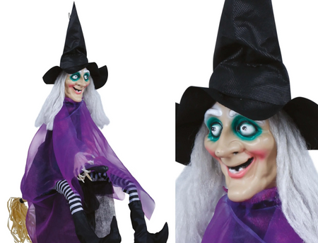 DEKORACJA HALLOWEENOWA WIEDŹMA 90 CM 