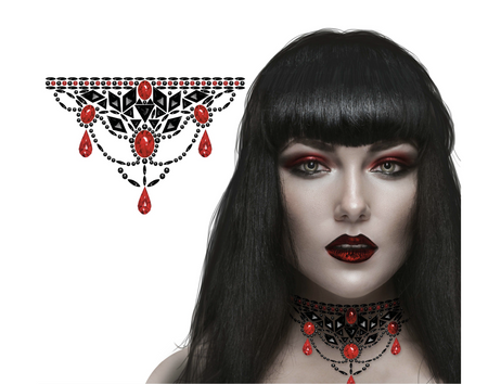 BIZUTERIA GOTYCKA NA SZYJĘ SAMOPRZYLEPNA