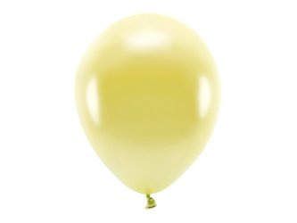 BALONY ECO 30CM METALIZOWANE JASNOZŁOTE 10 SZT