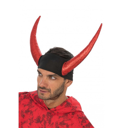OPASKA ELASTYCZNE ROGI DIABŁA CZERWONE