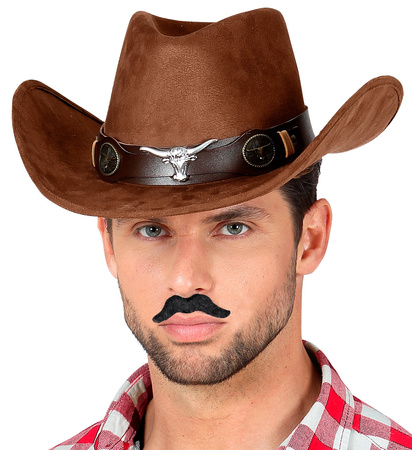 ZESTAW WĄSY KOWBOJA CZARNE 6 SZT. 