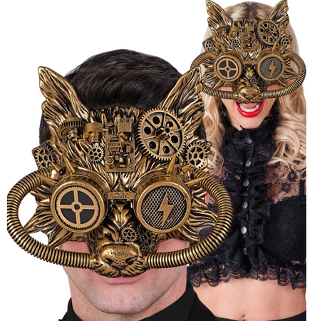 MASKA ZŁOTY WILK STEAMPUNK