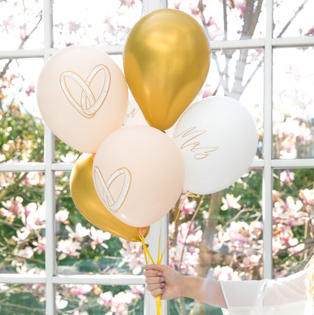 BALONY LATEKSOWE MĄŻ ŻONA 6 SZT 30 CM