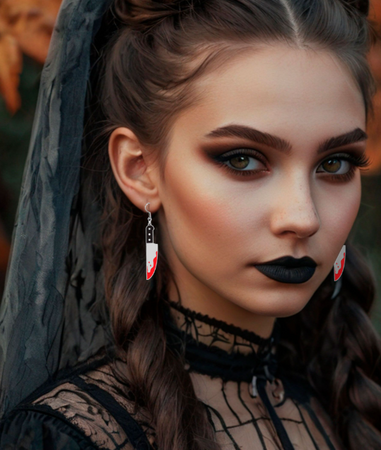 KOLCZYKI ZAKRWAWIONE NOŻE