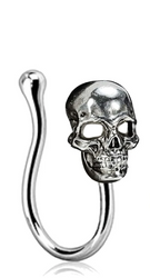 SZTUCZNY KOLCZYK NA NOS SREBRNA CZASZKA