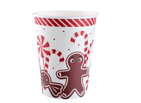 KUBECZKI PAPIEROWE ŚWIĄTECZNE SŁODKOŚCI 270 ML 10 SZT