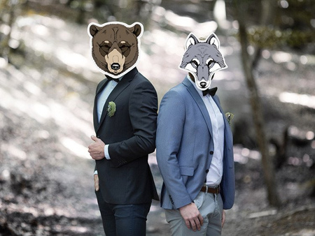 Maska Wilk, 28 x 32cm (1 karton / 40 szt.)