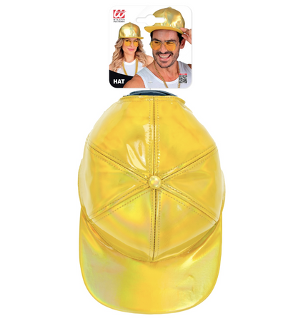 CZAPKA Z DASZKIEM ZŁOTA HOLOGRAFICZNA 