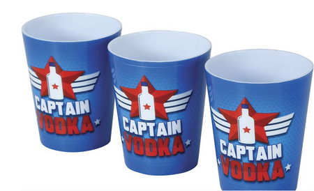 KIELISZKI DO WÓDKI 3 SZT CAPITAN VODKA