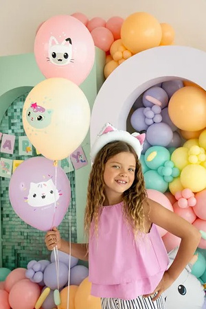 BALONY LATEKSOWE KOCI DOMEK GABI 6 SZT 30 CM 