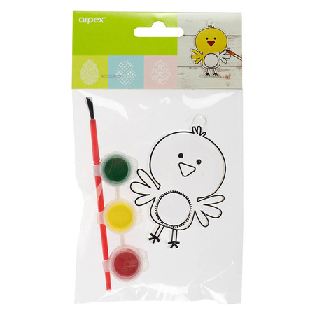 WITRAŻYK DO MALOWANIA ZESTAW Z FARBKAMI I PĘDZELKIEM KURCZACZEK