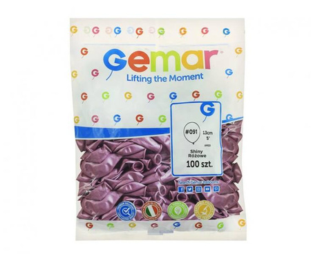 Balony shiny - różowe 12 cm/ 100 szt.