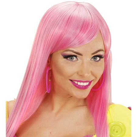 KOLCZYKI NEONOWE RÓŻOWE