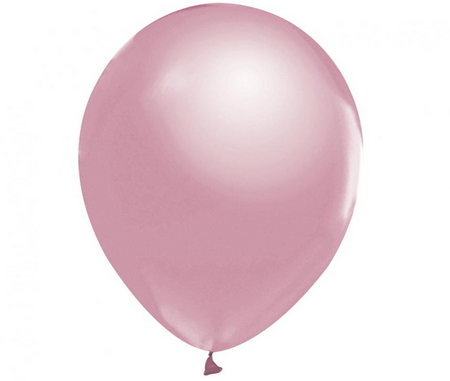 BALONY METALICZNE RÓŻOWE 30 CM 10 SZT LATEKSOWE