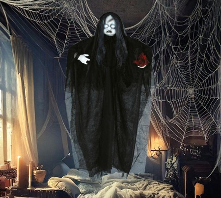 DEKORACJA INTERAKTYWNA UPIORNA LALKA 90 CM