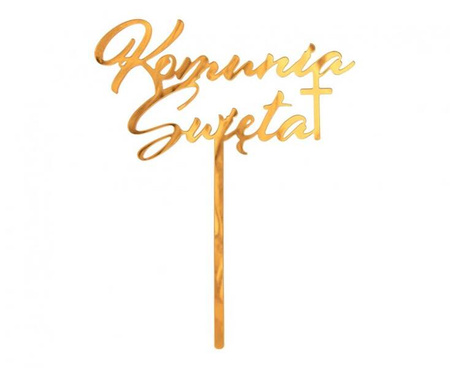 TOPPER AKRYLOWY KOMUNIA ŚWIĘTA 18X14 CM