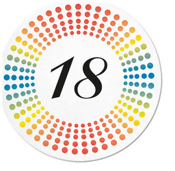 SERWETKI  KROPKI 18 URODZINY  12 SZT