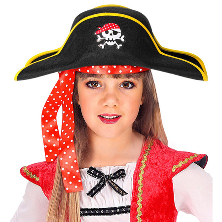 KAPELUSZ FILCOWY CZARNY PIRACKI