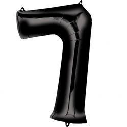 BALON FOLIOWY 55cm x 88cm CYFRA 7  CZARNY