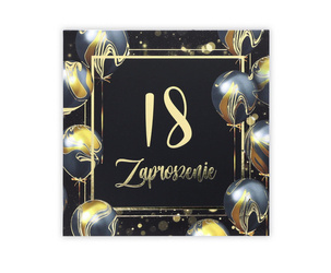 ZAPROSZENIA 18 URODZINY BALONY