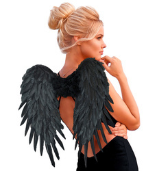 SKRZYDŁA UPADŁEGO ANIOŁA CZARNE 50X50 CM
