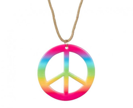 Zestaw Hippie deluxe (opaska, okulary, kolczyki, naszyjnik)