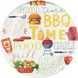 TALERZYKI PAPIEROWE GRILL 18 CM 8 SZT