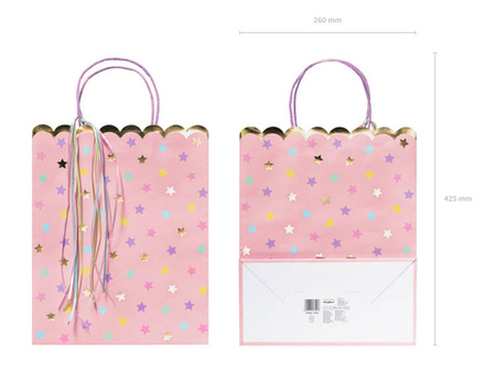 TOREBKA NA PREZENT GWIAZDKI RÓŻ